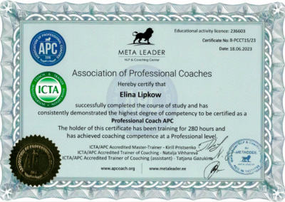 Elina Lipkow Professional Coach APC